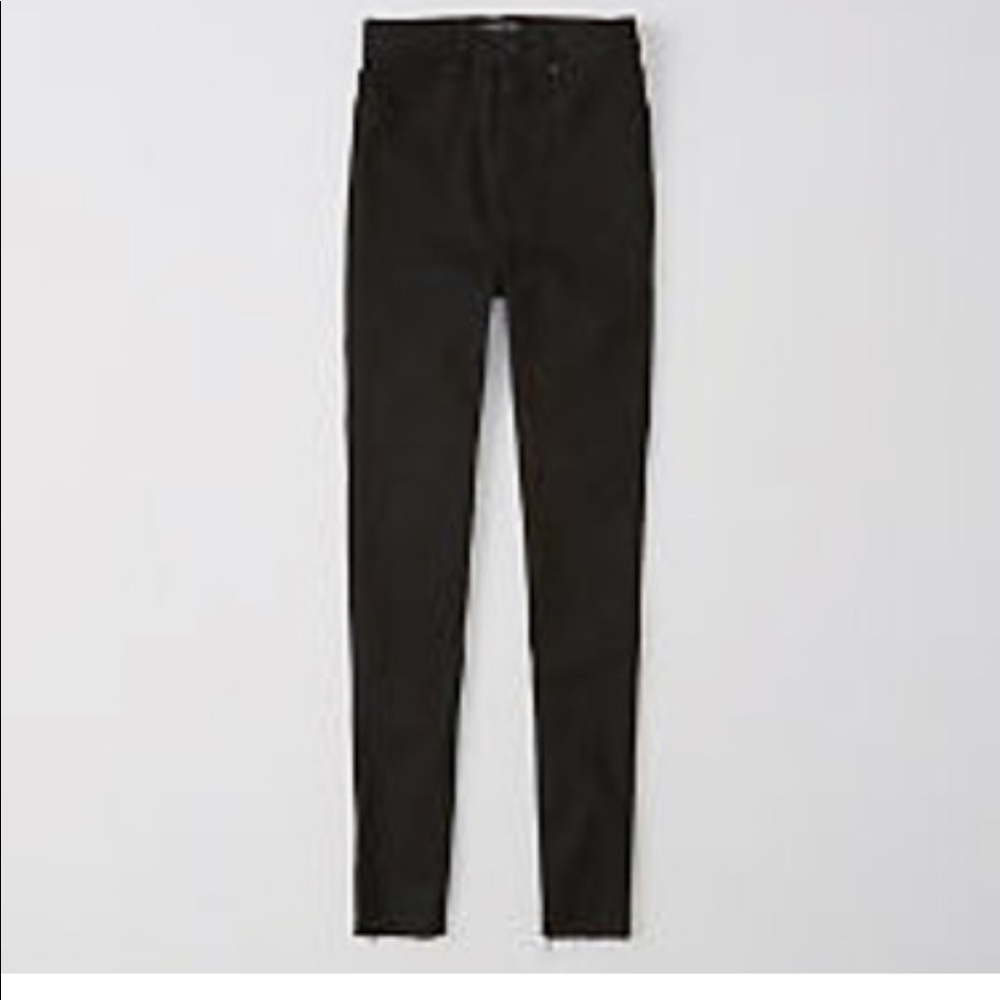 Abercrombie black ultra high rise jean leggings size 27/4R